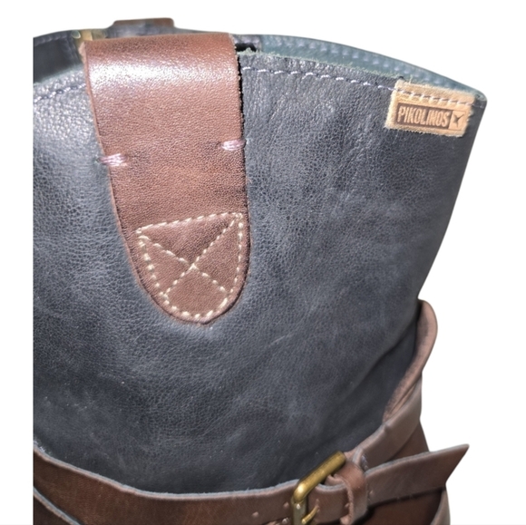 Pikolinos Brujas Brown/Black Two Tone Strappy Boots EU 41 US 10.5-11 - Picture 2 of 11